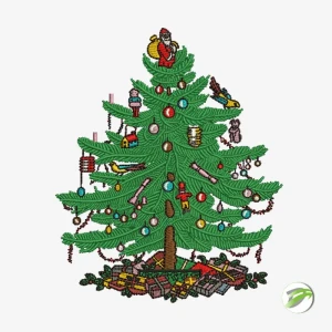 Spode Christmas Tree Digital Embroidery Design