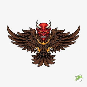 Devil Eagle Vector Design