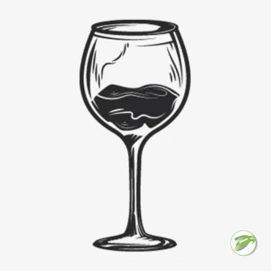 Outline Wine Glass Freebie Vector Design
