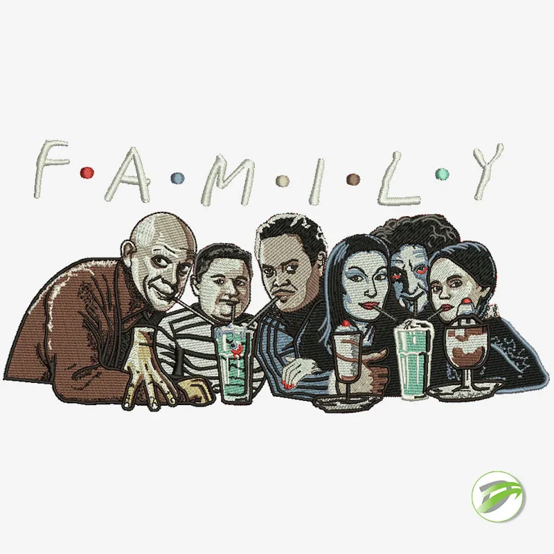 Addams’s Family Embroidery Design