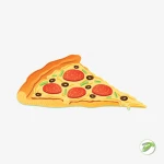 Pizza Slice Freebie Vector Design