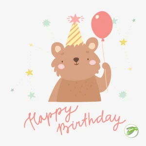 Happy Birthday Bear Vector Design