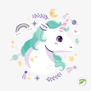 Cute Unicorn Vector Design