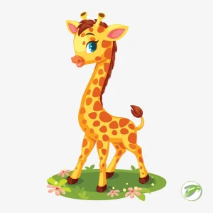 Baby Giraffe Vector Design