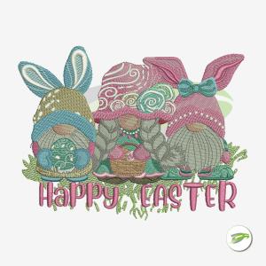 Happy Easter Gnome Embroidery design