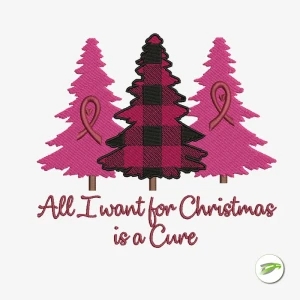 Christmas Is A Cure Digital Embroidery Design