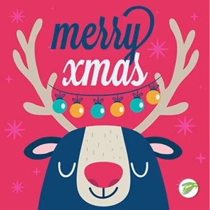 Christmas Deer Card Vector Design