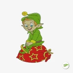 Elf On The Sack Digital Embroidery Design