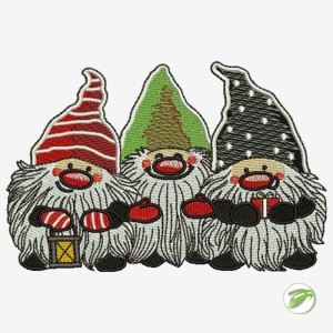 Holiday Gnomes Digital Embroidery Design