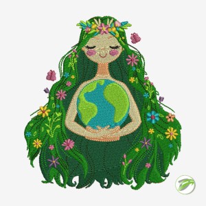 Earth Day Digital Embroidery Design