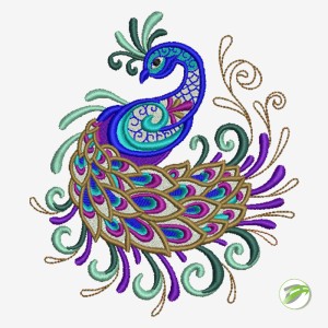 Decorative Peacock 2 Digital Embroidery Design
