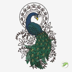Indian Peacock Digital Embroidery Design