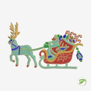 Christmas Santa Ride Digital Embroidery Design