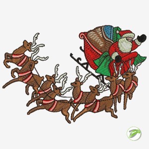 Christmas Santa Ride 2 Digital Embroidery Design