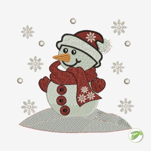 Uncle Snowman Digital Embroidery Design