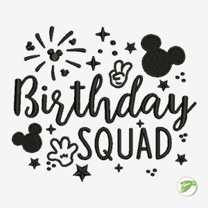 Birthday Squad Digital Embroidery Design