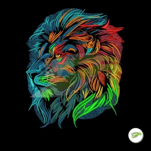 COLORFUL LION DIGITAL EMBROIDERY DESIGN