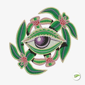 Flower Eye Digital Embroidery Design
