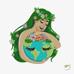 Mother Earth Day Digital Embroidery Design