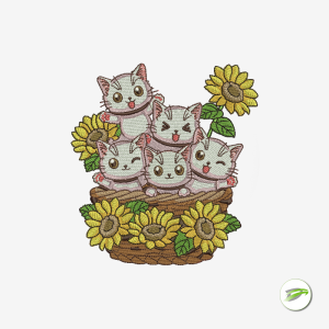 Kittens Digital Embroidery Design