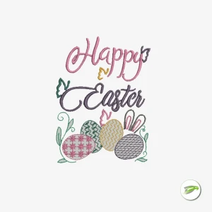Happy Easter Digital Embroidery Design