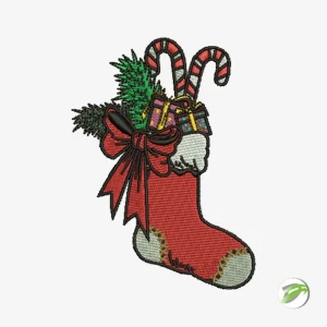 Christmas Sock Digital Embroidery Design