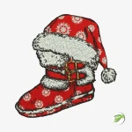 Christmas Shoe Digital Embroidery Design