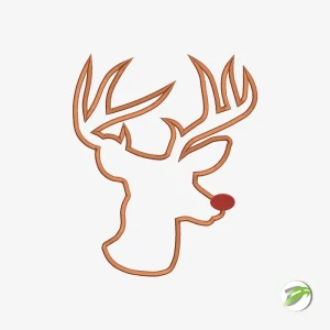 Reindeer Applique Digital Embroidery Design