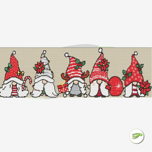 Christmas Gnomes Cross Stitch