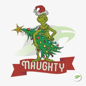 Naughty Grinch Digital Embroidery Design