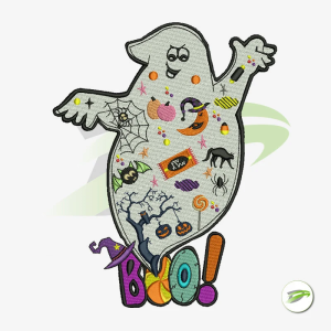 Spooky boo Fill Embroidery Design