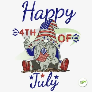 Happy 4th Of July Digital Embroidery Design